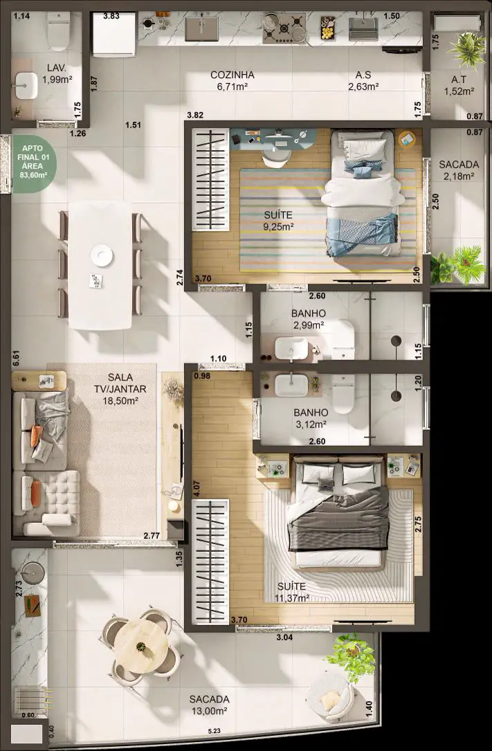 Atlantic Square, Planta