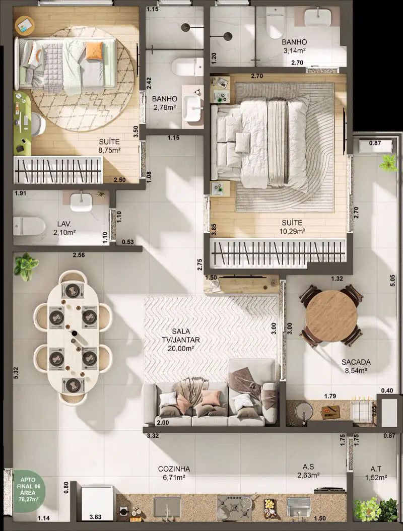 Atlantic Square, Planta