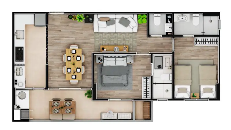 Xixová 987, 2 suítes · 68 m²